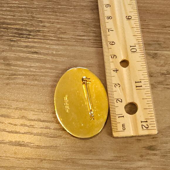 Vintage Isle of Skye Oval Cloisonne Enamel Brooch Pin - Picture 5 of 6